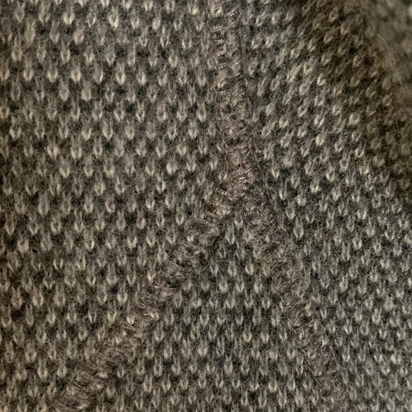 Prana grey wool blend long sleeve sweater with wide neck with buttons Size M - Picture 3 of 10